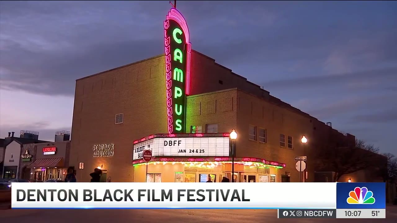 NBC 5 / KXAS features Desmond Donahue and Mister Gates at the Denton Black Film Festival